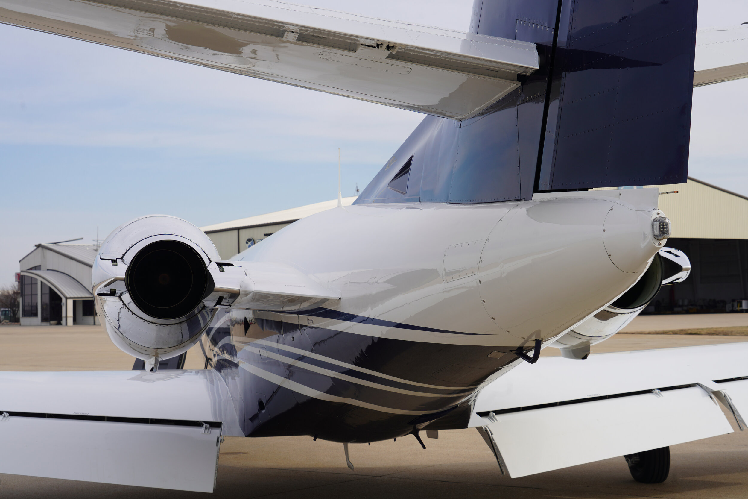 Cessna Citation Ultra aft fuselage and tail on the ramp